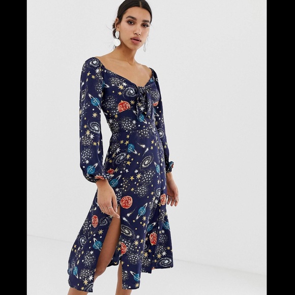 celestial print dress
